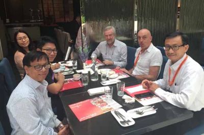 The idea for this new initiative was first discussed in November 2019 at an aquaculture meeting in Kuala Lumpur during a lunch meeting with the colleagues you see in the picture here: From left to right: Meezanur Rahman, Yeong Yik Sung (Sunny), Sui Liying, Patrick Sorgeloos, Gilbert Van Stappen and Nguyen Van Hoa.