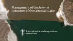 Webinar on management of Artemia resources of the Great Salt Lake, Utah USA