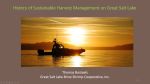 History of sustainable harvest management on Great Salt Lake