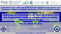 Hydrology and climatology of salt lakes: Models
