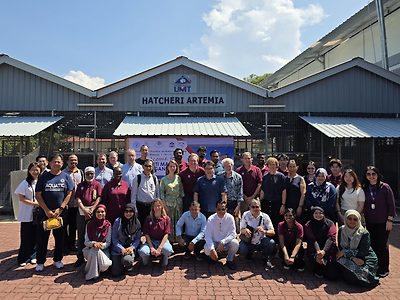 Workshop participants at the UMT Artemia Hatchery.